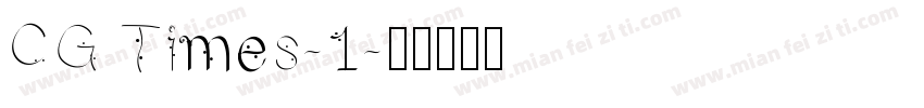 CG Times-1字体转换